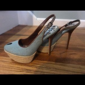 Sam Edelman peep toe keyhole slingbacks